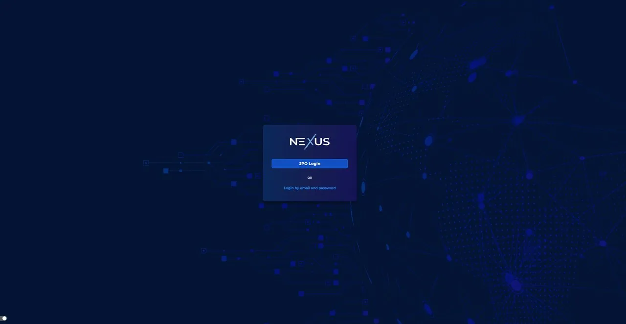 Nexus contact center sign-in screen from the earlier portfolio
